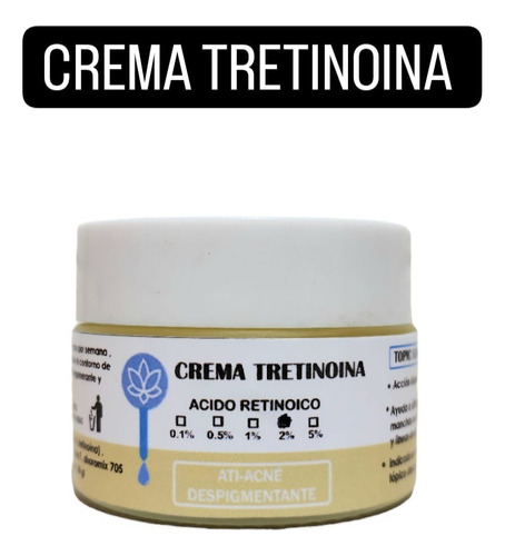 Crema Tretinoina 0.1% Acne Activo Secuelas Arrugas Secuelas