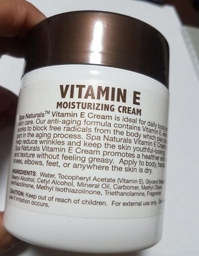 Crema Antiedad Tipo Genes Hidratante Spa Naturalsvitamina E 