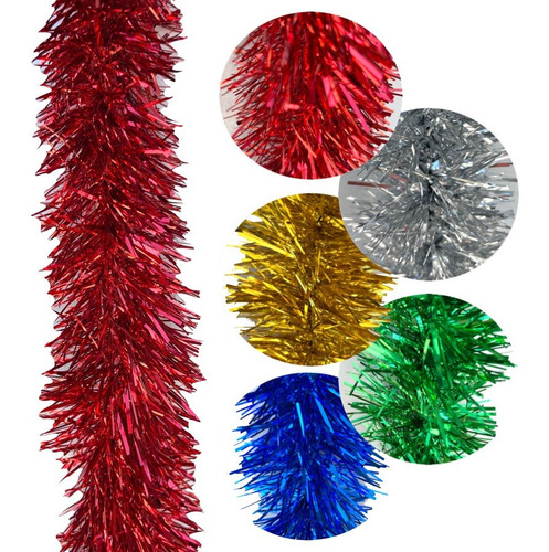 Boa Guirnalda Gofrada Navideña 2mts X 8cm Color Navidad
