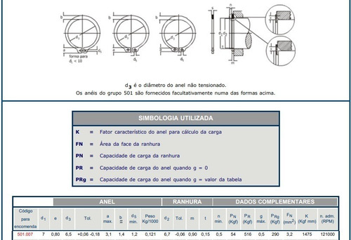 Anel Elastico De Retenção Arruela Para Eixo De 7mm 1.000 Pçs