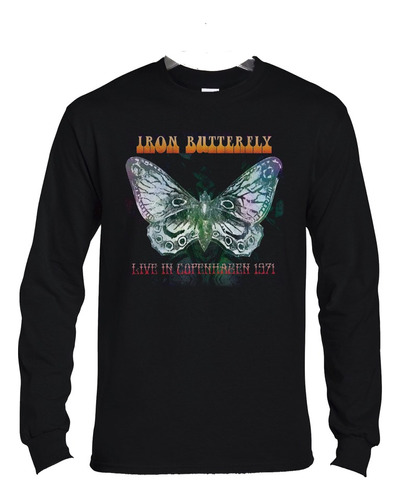 Polera Ml Iron Butterfly Live In Copenha 71 Rock Abominatron