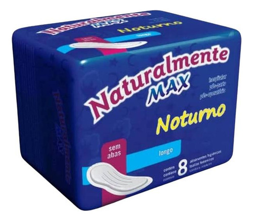 Absorvente Com Abas Noturno Com 8 Unidades Kit C/5