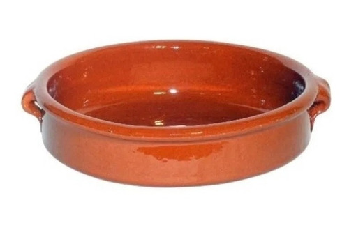 Cazuela De Cerámica Color Miel Con Asas 20cm, Graupera