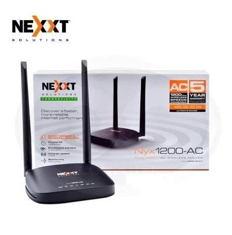 Router Wireless Nexxt Nyx 1200 Ac, 2.4ghz/300mbps - 5.0ghz