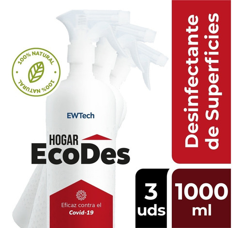 Desinfectante De Superficies Ecodes Hogar 3l