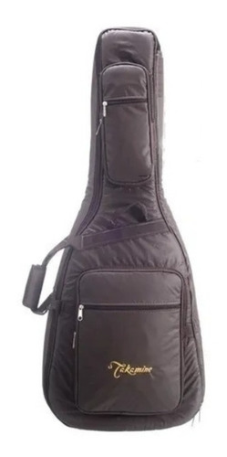 Cap Bag Top Violão Folk Couro Ecológico Bordado Takamine