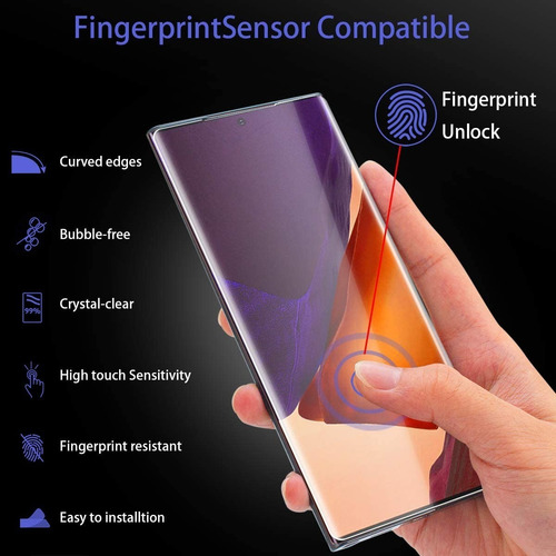 Imagen 4 de 9 de Mica Vidrio Uv Glass Galaxy S21/ Plus/ Ultra/ Note 20 Ultra