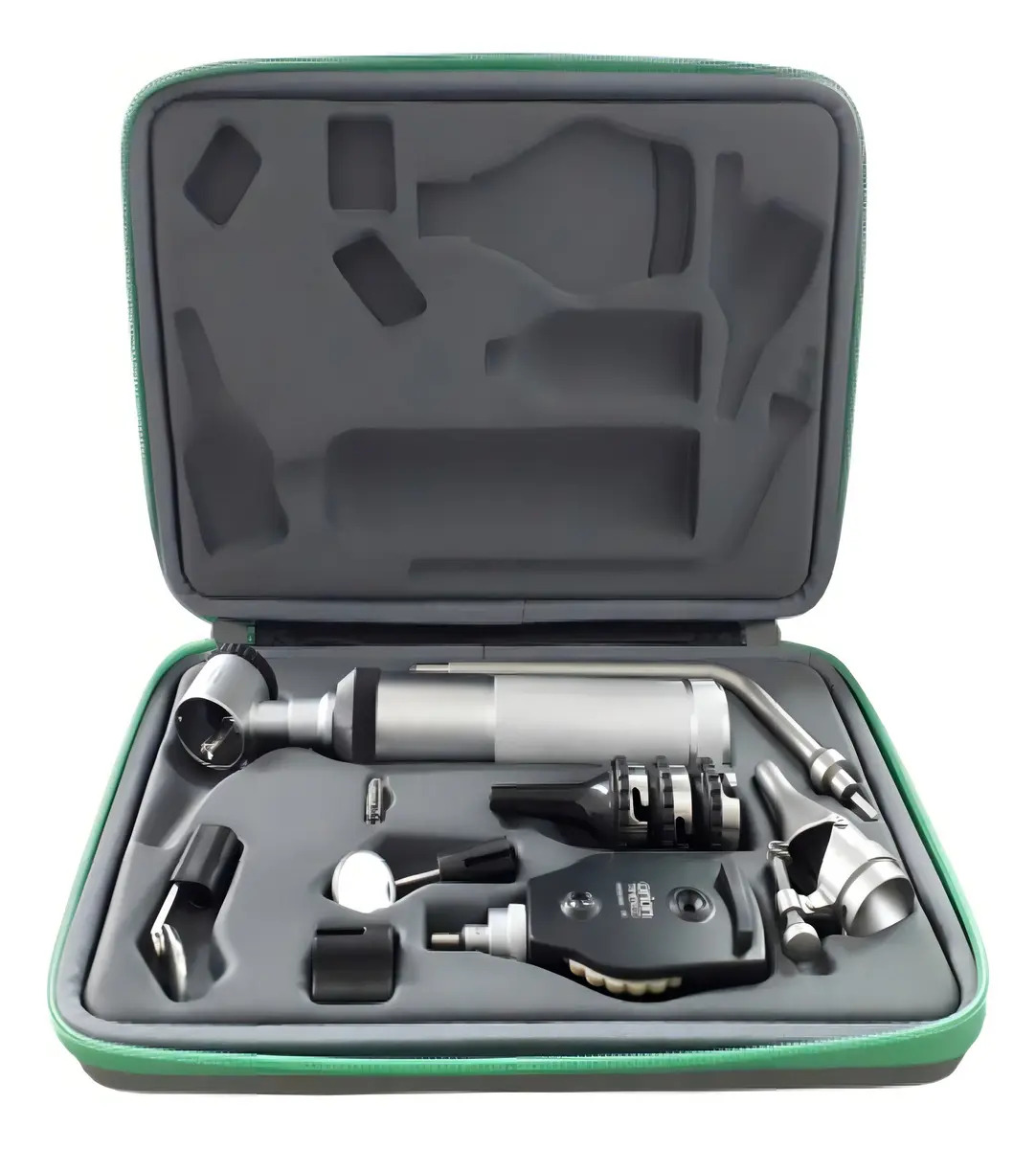 Estuche Diagnóstico Timesco Otoscopio Oftalmoscopio Luz Xenón Verde Claro