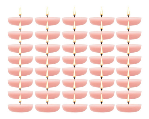 40 Velas Flotantes Color Rosa Aluzza