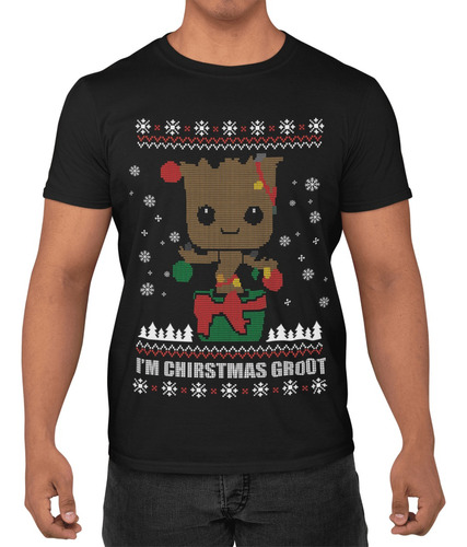 Playera Navideña Ugly Yo Soy Groot Navideño Adulto/infantil