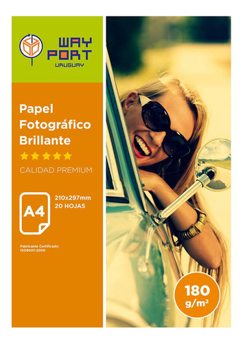 Papel Fotografico A4 180grs. X20 Serviciopapelero