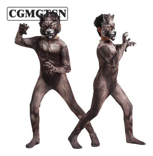 Disfraz De Cosplay De Hombre Lobo, Disfraz De Máscara 3d