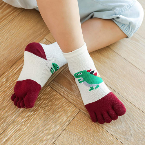 5 Pares De Calcetines De Cinco Dedos Para Niños - Algodón