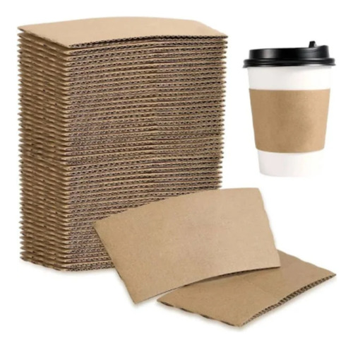 50 Uni Luva Biodegradável Para Copo De Papel Para Café 8 Cm