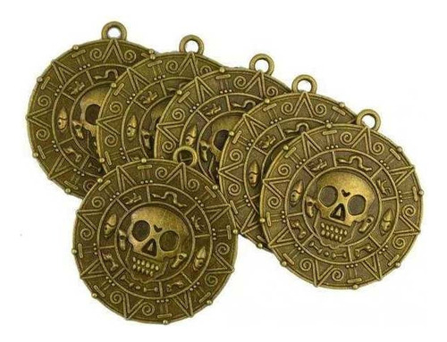 12 X Piratas Del Caribe Collar Con Dije De Medallón De