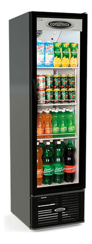 Geladeira expositora vertical Conservex Visa Cooler ERV 250L  1 porta preta 520 mm de largura 127V/220V