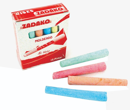 2 Caja 12 Gises Colores Pastel, Secos