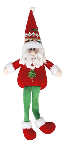 Boneco Pendente Decoração De Natal Papai Noel Perna Fina