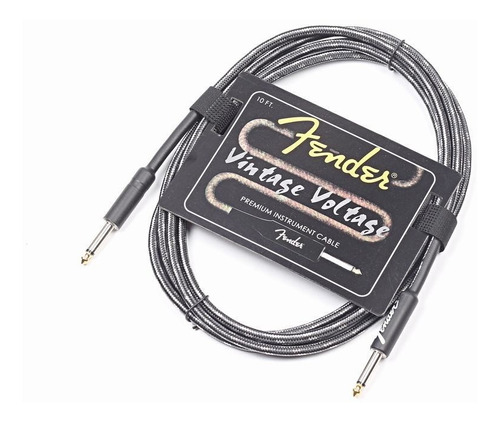 Cable Plug Fender Revestido Para Guitarra Bajo Audio 3 Mt