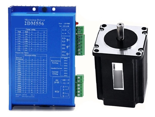 Motor Paso Digital Hibrido 2 Fase Kit Accionamiento Para Cnc