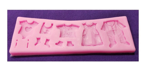 Imagen 5 de 8 de Molde Silicona Ropas Bebe Fondant Porcelana Fria Belgrano