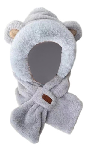 Conjunto De Gorro Y Bufanda De Invierno Con Animales De Gris