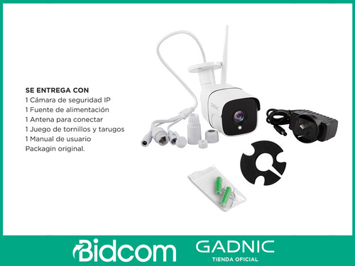 Camara De Seguridad Ip P2p Hd Wifi Vision Nocturna Exterior