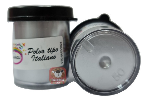 Polvo Comestible Tipo Italiano Plateado P/ Chocolate Fondant