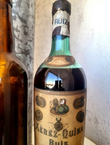 Antigua Botella Centenaria Intaca Xèrez - Quina Ruiz - 1900'