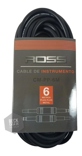 Cable Ross Plug-plug 6 Metros Cm-pp-6m Para Instrumentos 