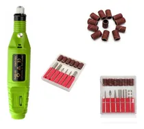 Comprar Pulidor De Uñas Eléctrico + 10 Repuestos Lija +kit De Brocas