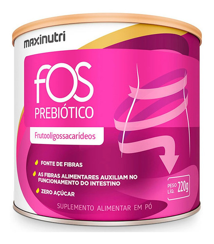 Fos Prebiótico Active Frutooligossacarideo Maxinutri 220 G Sabor Sem sabor