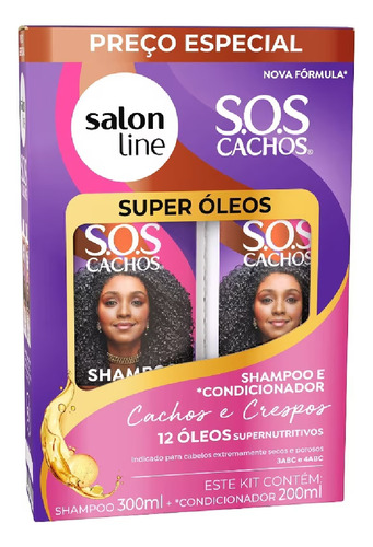 Salon Line S.o.s Cachos Kit Sham+cond Super Óleos