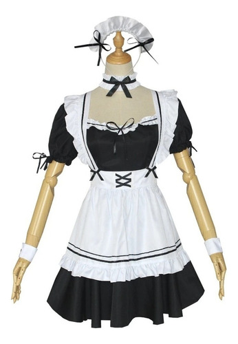 Vestido De Cosplay De Cafe Maid For Mujer, Disfraz De Carna