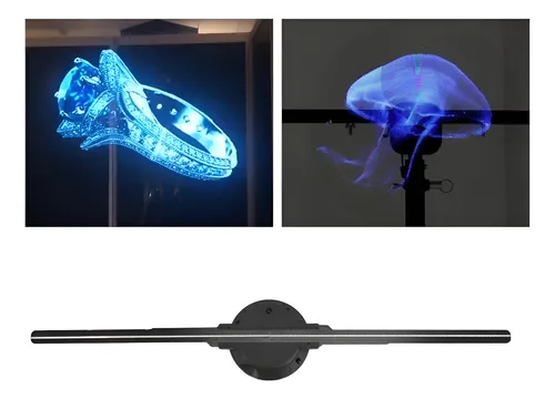 Holograma 3d Proyector Ventilador Hd Led App Control Remoto