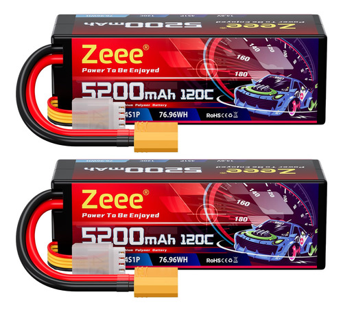 Zeee 4s Lipo Battery 5200mah 14.8v 120c Estuche Rigido Bater