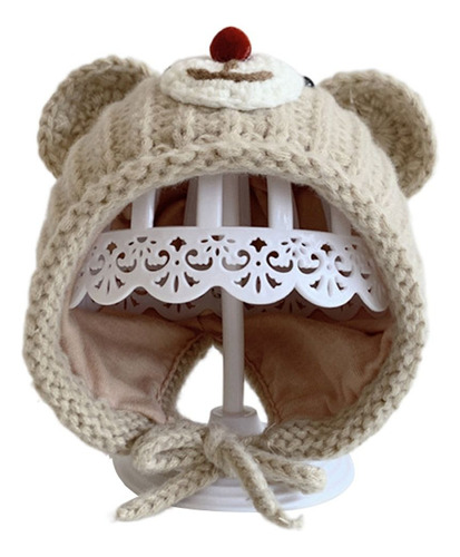 Gorra De Lana Con Forma De Oso Con Dibujos Animados, Gorro D