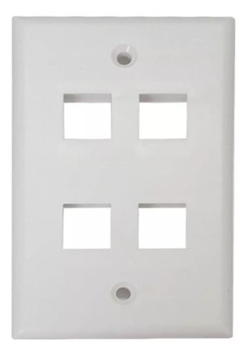 Face Plate Wireplus+ 4 Toma Blanco Rj45