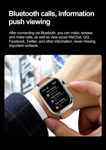 Smartwatch De Monitoramento De Saúde Tk16 Bluetooth Call Ecg