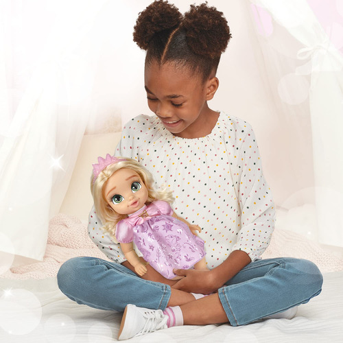 Muñeca De La Princesa Rapunzel De Disney Con Botella Y Tiara