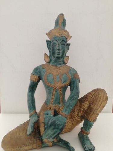 Antigua Figura Oriental En Bronce