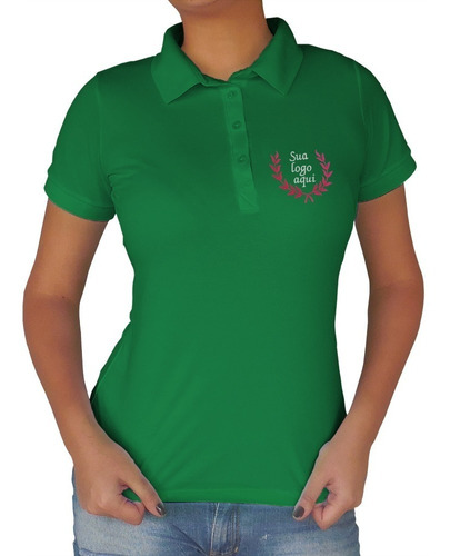 Camisa Gola Polo Feminina Com Bordado Personalizado 3 Unidad