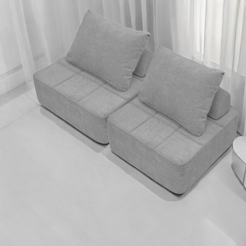 Sofá De Espuma Naap Concept Nest France 3 Piezas Gris Liso