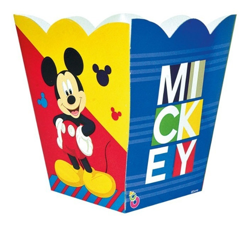 Pack X 6 Cajas Pochocleras Mickey Original Cotillón Disney