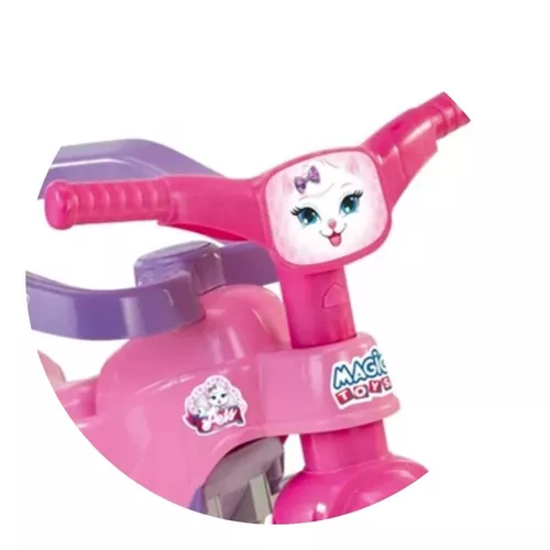 Triciclo Motoca Infantil Butterfly Rosa Magic Toys Sem Luz