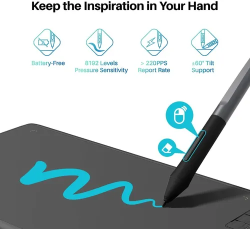 Tableta Gráfica Huion Inspiroy H610x Mac Windows Android