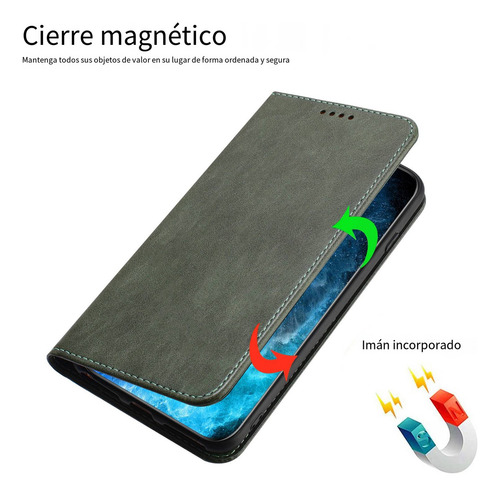 Funda Tipo Cartera Magnética Con Función Atril Para Motorola G24 4g, G04, E14, 4g, Bloqueo Rfid