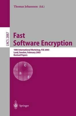 Fast Software Encryption - Thomas Johansson (paperback)