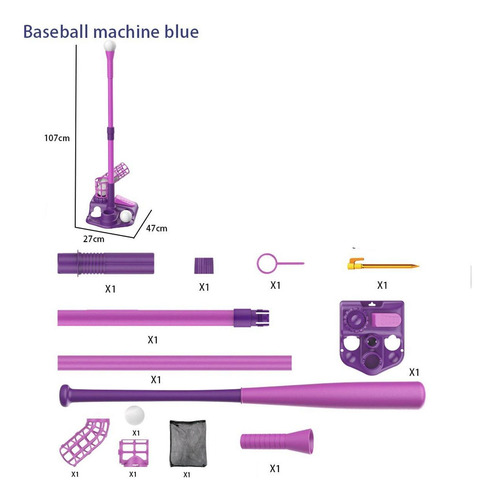 Máquina De Lanzamiento De Béisbol Para Niños, Equipo Rosa