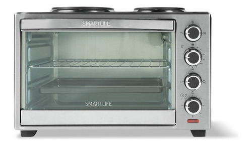 Horno Electrico Smartlife 48l Con 2 Anafes 2000w Inox